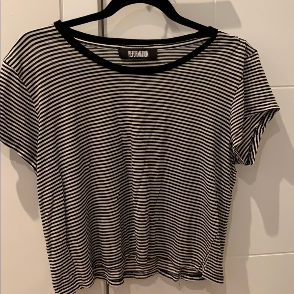 Reformation stripe top